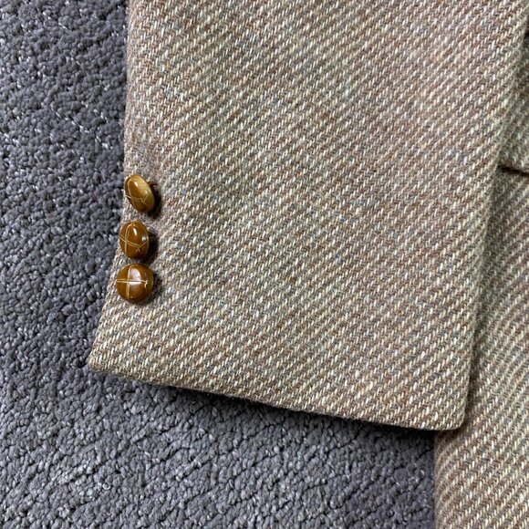 Vintage Harris Tweed Blazer Sport Coat Men's 40 SHORT Brown Wool - Picture 4 of 14